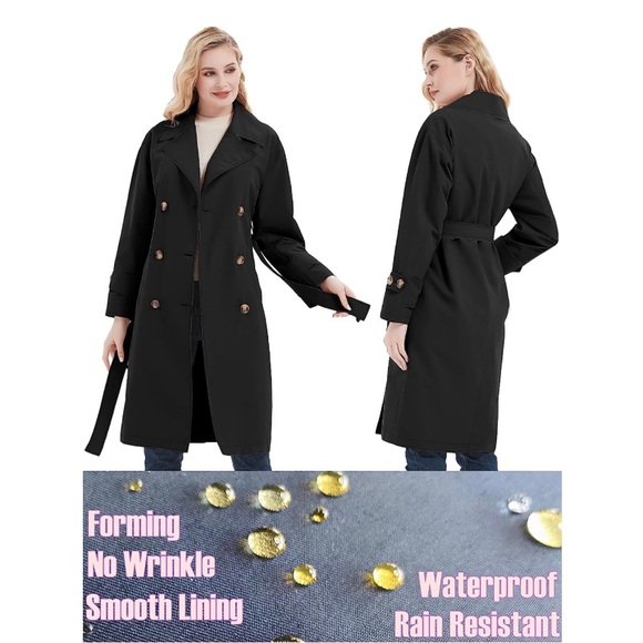 Risissida Waterproof Trench Coat - Picture 4 of 16